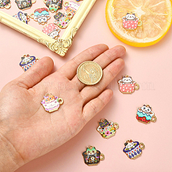 30Pcs 6 Styles Alloy Enamel Pendants&nbsp;ENAM-CJ0003-38