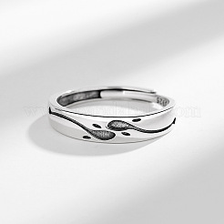 925 Sterling Silver Adjustable Finger Rings for Man&nbsp;FS-WGAB56D-01