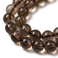 Natural Smoky Quartz Round Beads Strands&nbsp;G-E329-8mm-38