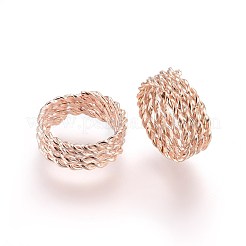 Alloy Hair Braid Spring Rings&nbsp;OHAR-WH0013-01RG