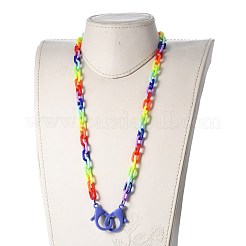 (Jewelry Parties Factory Sale)Personalized Acrylic Cable Chain Necklaces&nbsp;NJEW-JN02899-01