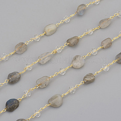 Handmade Natural Labradorite Beaded Chains&nbsp;CHC-I031-11F