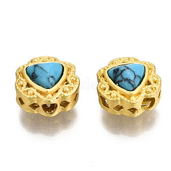 4-Hole Synthetic Turquoise Beads&nbsp;LS-KK-S310-38A