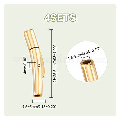 4 Sets Ion Plating (IP) 304 Stainless Steel Bayonet Necklace Clasps&nbsp;STAS-UN0042-81
