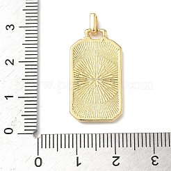 Tarot Cards Brass Enamel Pendants&nbsp;KK-Q068-56G-01