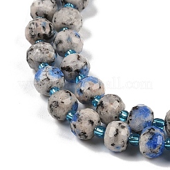 Natural Sesame Jasper Dyed Beads Strands&nbsp;G-H057-A21-02