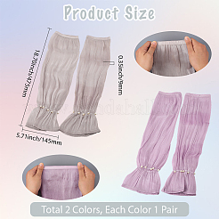 2 Pairs 2 Colors Glazed Gauze Long Oversleeves&nbsp;AJEW-CY0001-22B