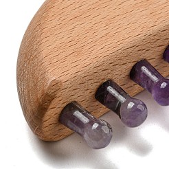 Natural Amethyst Scalp Massager&nbsp;AJEW-G058-01D