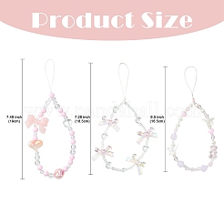 3Pcs 3 Styles Plastic Mobile Straps&nbsp;MOBA-SZ0001-24
