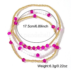 3Pcs Glass Seed Beads Stretch Bracelet Set&nbsp;GL8319-2
