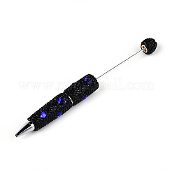 Heart Resin & Polymer Clay Pave Rhinestone Ball-Point Pen&nbsp;AJEW-T013-03M
