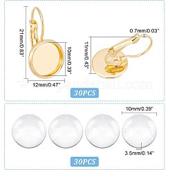 DIY Flat Round Blank Dome Earring Making Kit&nbsp;DIY-UN0003-78