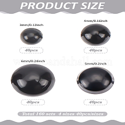 80Pcs 4 Styles Plastic Doll Eyes&nbsp;DOLL-LP0001-20
