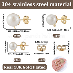 304 Stainless Steel Stud Earring Findings&nbsp;EJEW-SP0001-17B