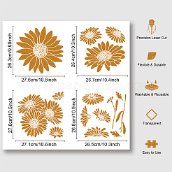 4Pcs 4 Styles PET Out Drawing Painting Stencils&nbsp;DIY-WH0416-0019