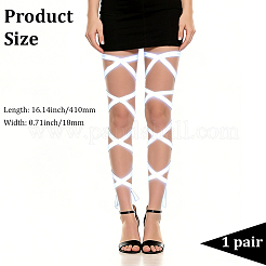 1 Pair Polyester Reflective Rave Leg Wrap for Women&nbsp;AJEW-GF0014-04B