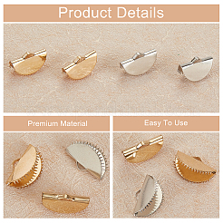 200Pcs 2 Colors Iron Ribbon Ends&nbsp;IFIN-OC0001-06