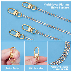 4pcs Aluminum Twisted Chain Bag Extension Chains&nbsp;HJEW-DR00141