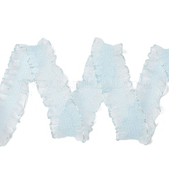 20 Yards Polyester Pleated Elastic Lace Trim&nbsp;SRIB-M015-01E