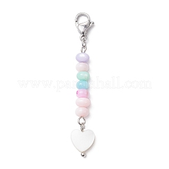 5Pcs Dyed Natural Freshwater Shell Bead Pendant Decoration&nbsp;HJEW-JM03186