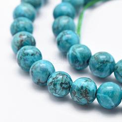 Natural Marble Beads Strands&nbsp;G-K211-8mm-E