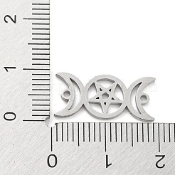 Tarnish Resistant 304 Stainless Steel Hollow Connector Charms&nbsp;STAS-P332-01P