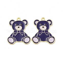 Rack Plating Alloy Enamel Pendants&nbsp;PALLOY-M199-21G-B