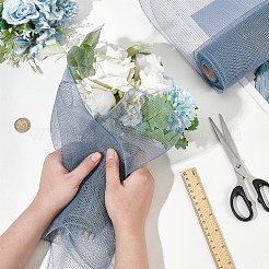 Plastic Grid Mesh Flower Bouquets Wrapping Paper&nbsp;DIY-WH0308-539D