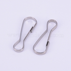 Stainless Steel Keychain Clasp Findings&nbsp;STAS-WH0016-06P-02
