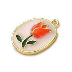 Brass Enamel Pendants&nbsp;KK-C119-19B-01