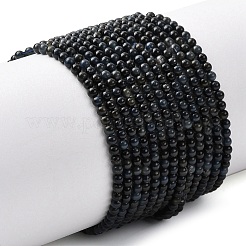 Natural Blue Tiger Eye Beads Strands&nbsp;G-Z116-A08-2mm