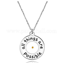 304 Stainless Steel with Mustard Seed Pendant Necklaces&nbsp;FS-WG8D6B2-01