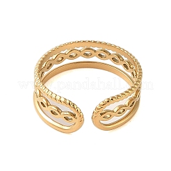Ion Plating(IP) 304 Stainless Steel Open Cuff Ring&nbsp;STAS-S125-10G