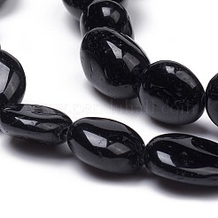 Natural Black Tourmaline Beads Strands&nbsp;X-G-L493-51