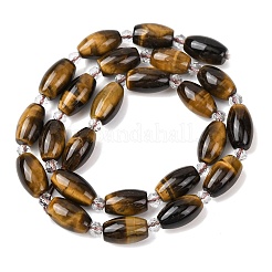 Natural Tiger Eye Beads Strands&nbsp;G-G453-C03-8x13mm