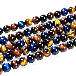 Natural Tiger Eye Beads Strands&nbsp;G-F173-14-8mm