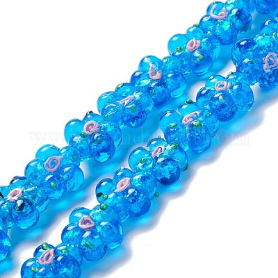 Handmade Lampwork Beads Strands&nbsp;LAMP-D015-08F-1