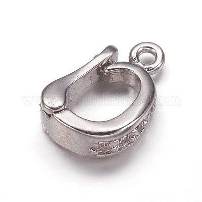 Brass Cubic Zirconia Enhancer Shortener Bails&nbsp;ZIRC-K070-16P-1