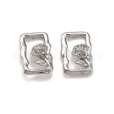 Brass Stud Earrings&nbsp;EJEW-G432-01P-1