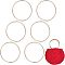 Round/Circular Ring Iron Purse Handles, for Bag Making, Purse Making, Handle Replacement, Golden, 11.15x0.5cm, Inner Diameter: 10.15cm
