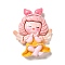 Opaque Resin Decoden Cabochons, Angel, Gold, 52x41x11mm