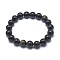 Natural Golden Sheen Obsidian Bead Stretch Bracelets, Round, Inner Diameter: 2 inch~2-1/8 inch(5.2~5.5cm), Bead: 10mm