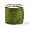 Nylon Braided Cord, Chinese Knotting Cord for Jewelry Making Macrame Craft, Olive Drab, 0.8mm, about 109.36 yards(100m)/roll