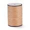Round Waxed Polyester Thread String, Micro Macrame Cord, Twisted Cord, for Leather Sewing Stitching, BurlyWood, 0.8mm, about 54.68 Yards(50m)/Roll