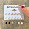 Alloy & Plastic Pearl & Rhinestone Earring Sets, Golden, 7~35mm, 6pairs/set