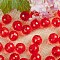 Transparent Acrylic Beads, Round, Dark Red, 18mm, about 150pcs/500g.