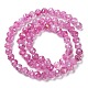 Transparent Electroplate Glass Beads Strands&nbsp;X-EGLA-F160-02D-2
