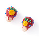 2Pcs Handmade Lampwork Bumpy Beads&nbsp;LAMP-TA0002-51B-2
