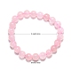 Natural Rose Quartz Beaded Stretch Bracelets&nbsp;B072-1-3