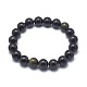 Natural Golden Sheen Obsidian Bead Stretch Bracelets&nbsp;BJEW-K212-C-020-1
